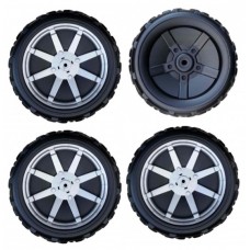 Set Ruota DX e SX Anteriore e Posteriore Polaris Ranger RZR 24v - Peg Perego